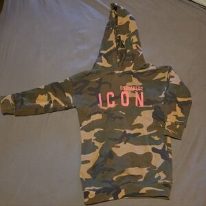 DSquared2 Kids Camo Hoodie - Green and Brown